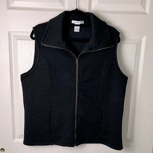 Elegant Black Women's Quilted Vest XL